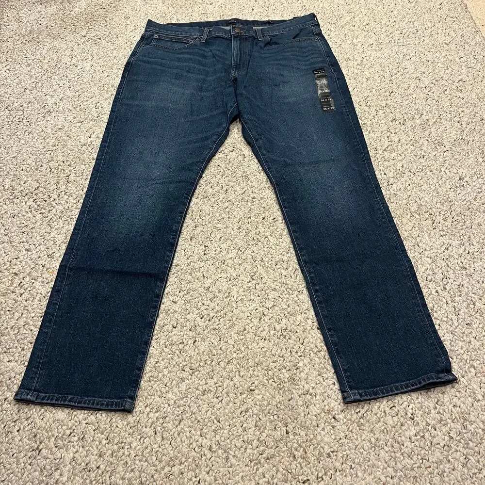 NEW J Crew Athletic Slim Fit Jeans Signature Flex 36x32 Denim Normcore Casual